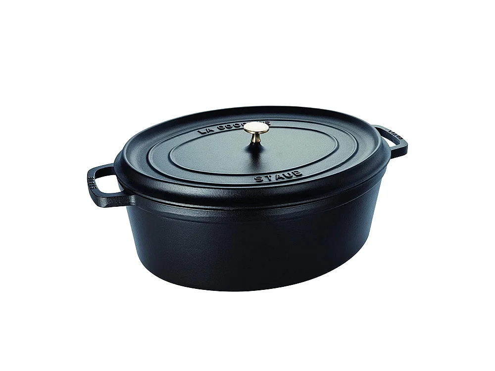 Cocotte ovale Signature 40cm noir mat