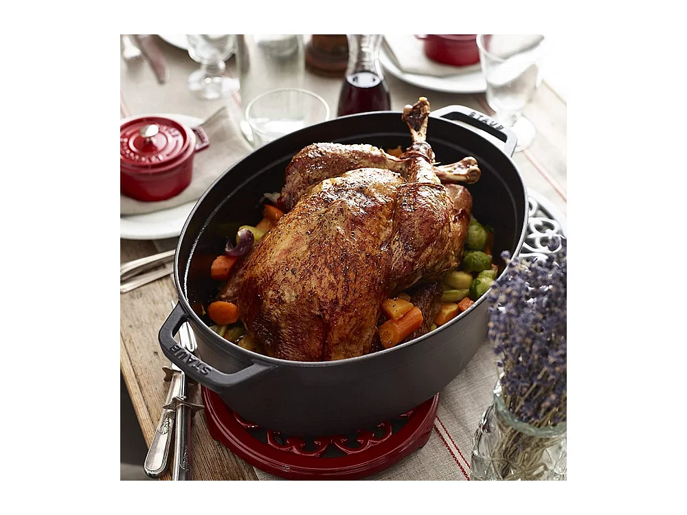 Cocotte ovale Signature 40cm noir mat