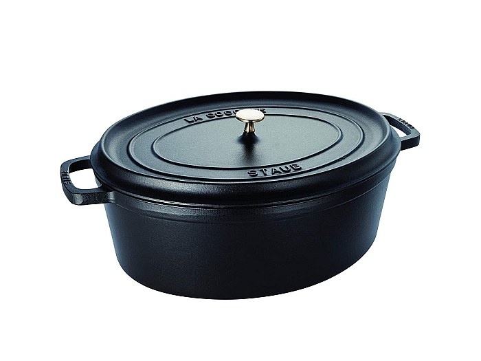 VARDAGEN cocotte, fonte émaillée mat/noir, 5 l