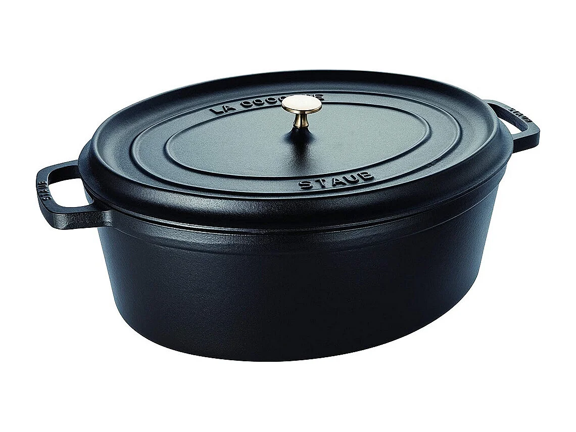 Cocotte ovale Signature 40cm noir mat