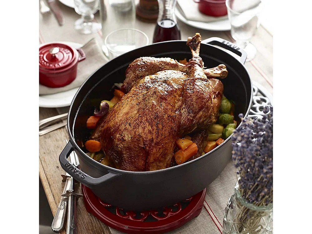 Cocotte ovale Signature 40cm noir mat
