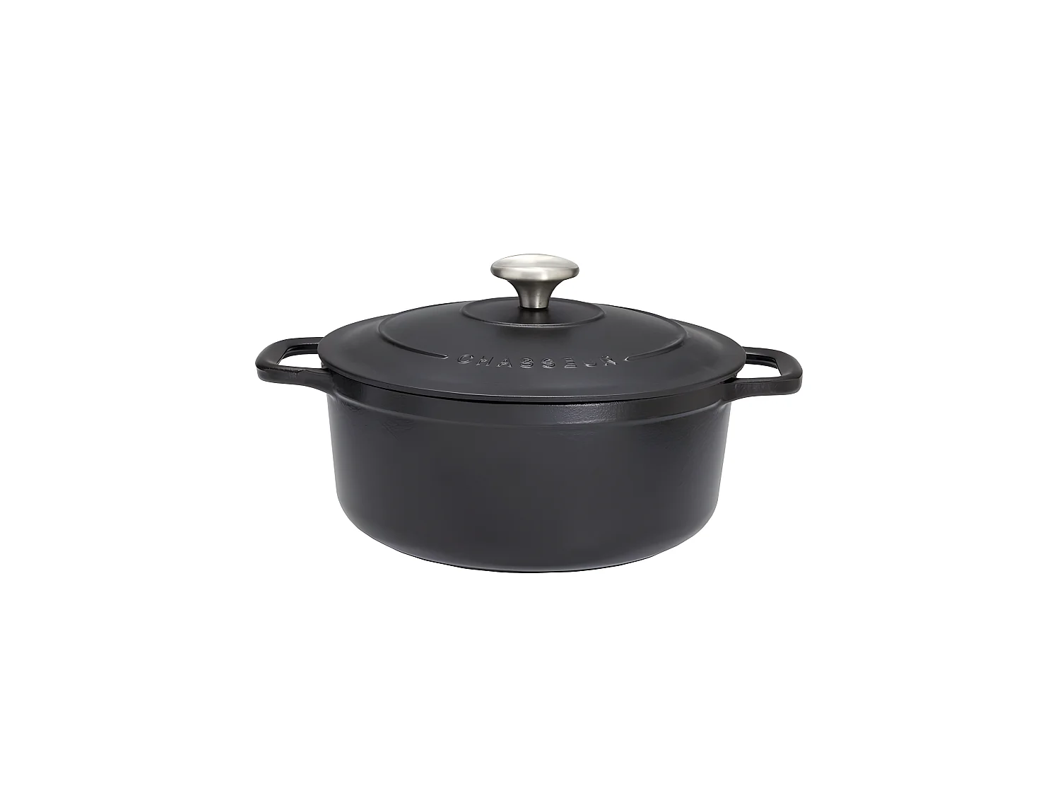 Chasseur Cocotte ronde fonte émaillée 20cm noir - puc472001