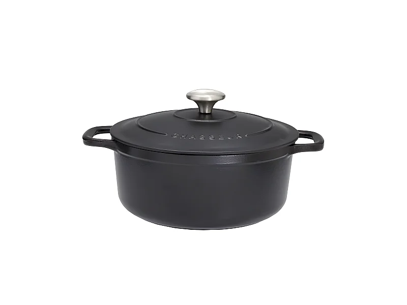 Chasseur Cocotte ronde en fonte émaillée 24cm noire sublime - puc472401