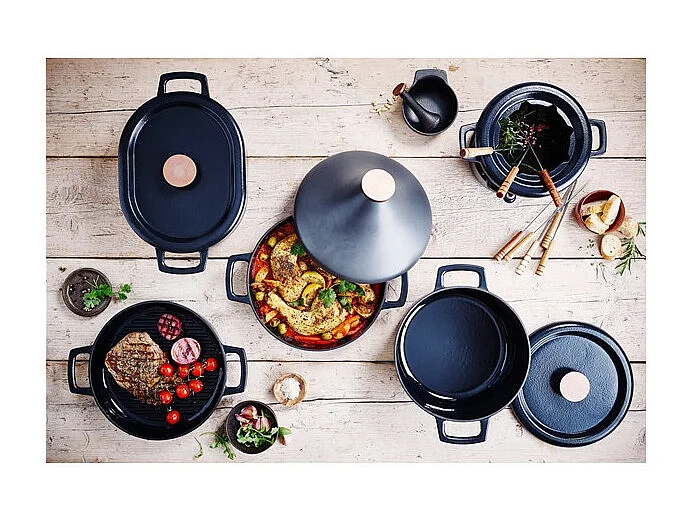 Beka Cocotte ronde en fonte émaillée 26cm noir - 15141264