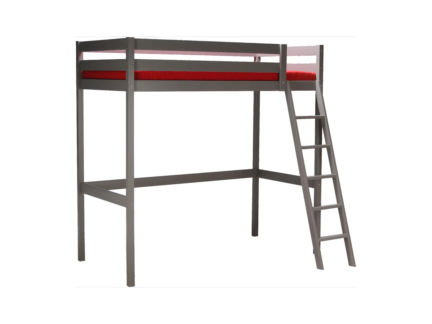 Lit mezzanine STUDIO 90x190 + 1 sommier / Gris Taupe