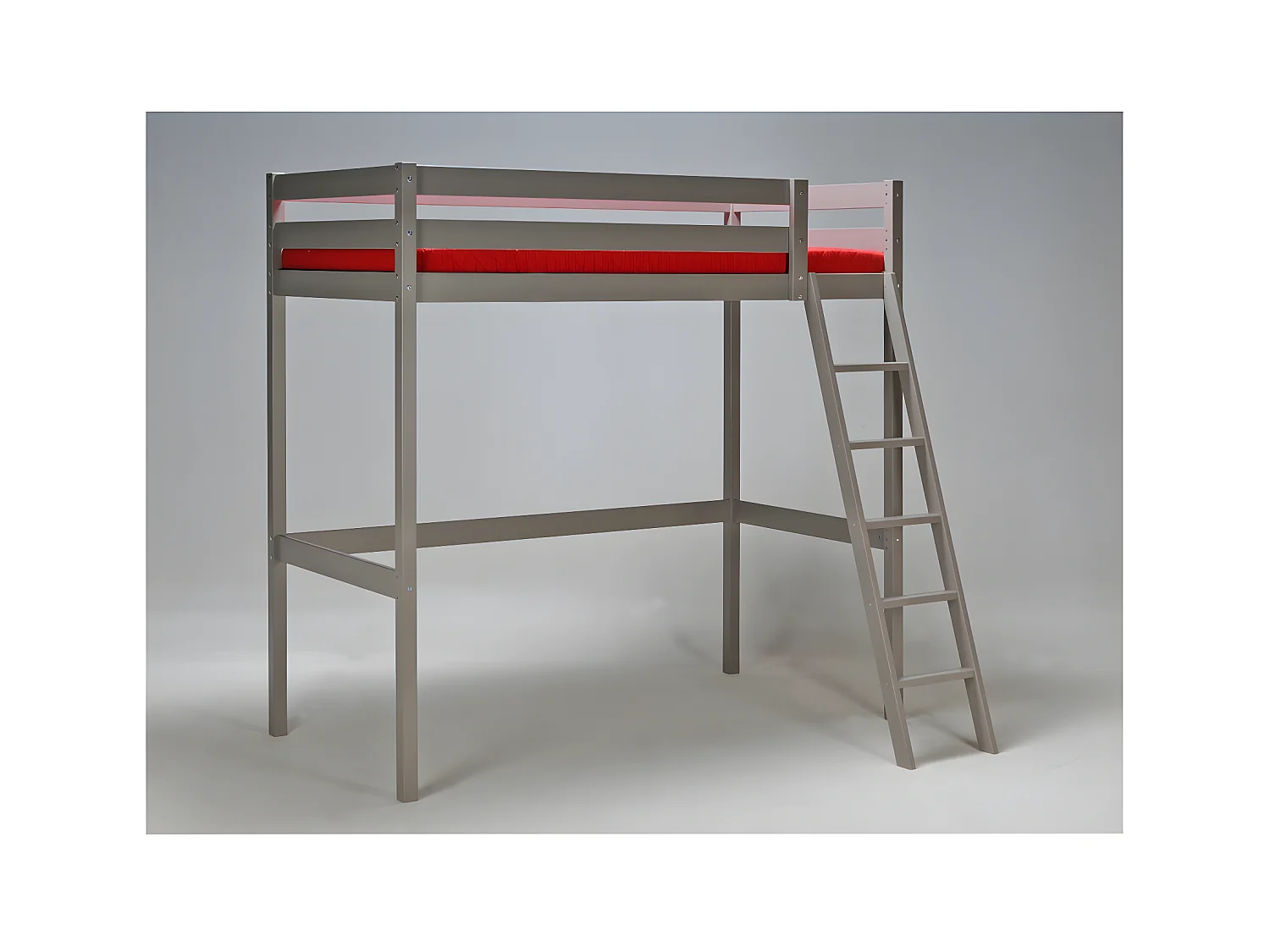 Lit mezzanine STUDIO 90x190 + 1 sommier / Gris Taupe