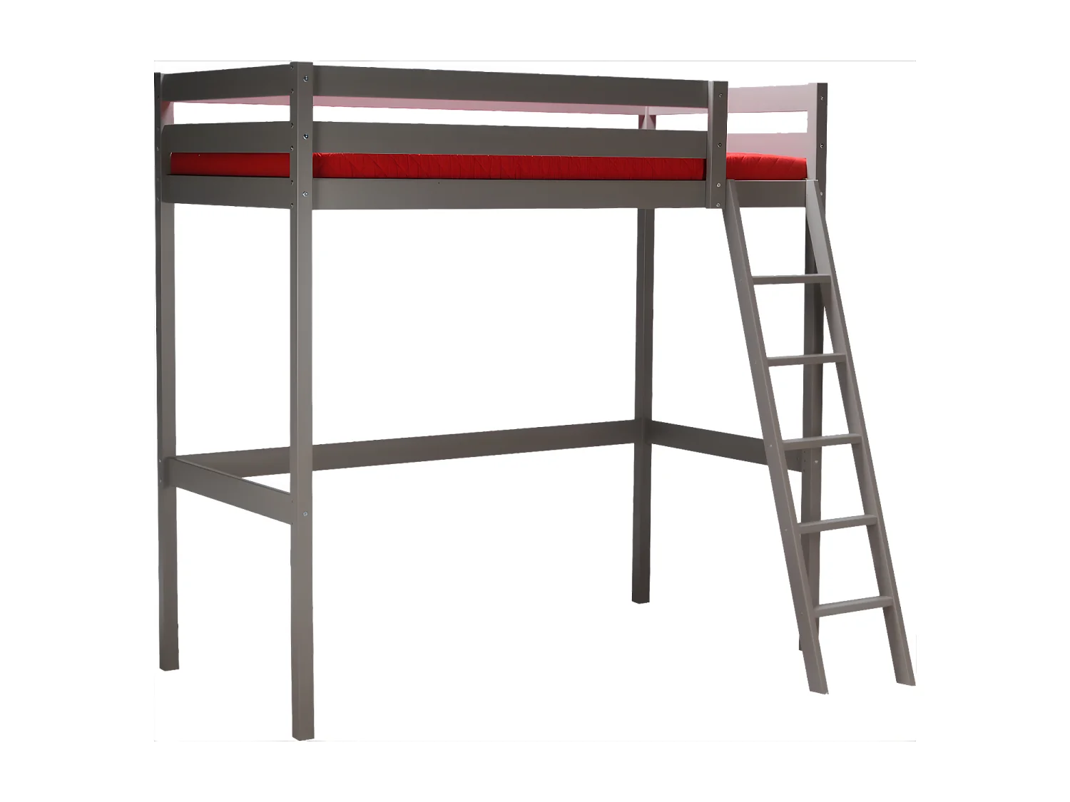 Lit mezzanine STUDIO 90x190 + 1 sommier / Gris Taupe