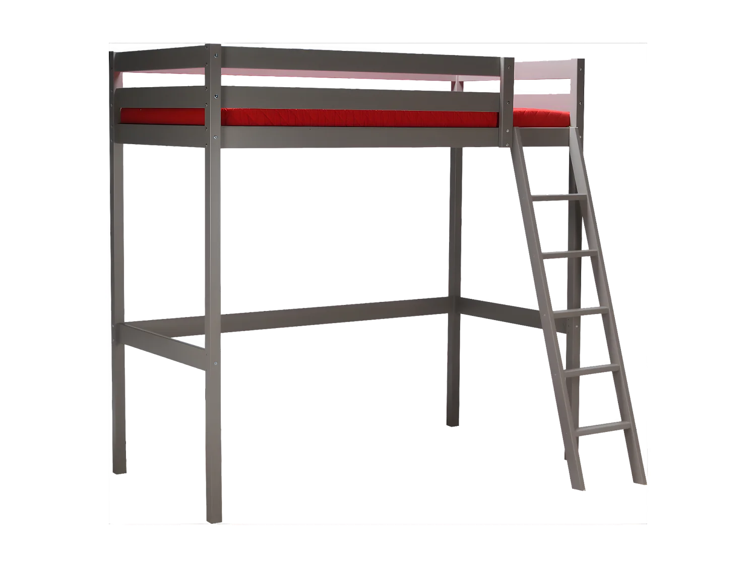 Lit mezzanine STUDIO 90x190 + 1 sommier / Gris Taupe