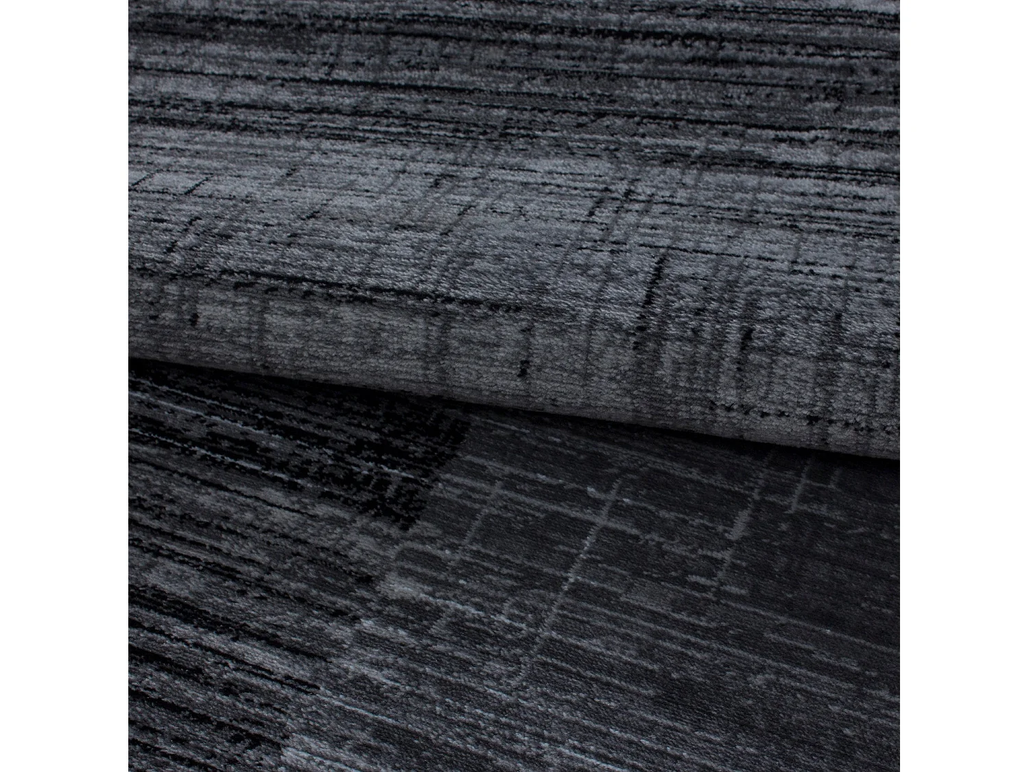 GEO - Tapis Géométrique à carreaux - Anthracite et Gris 200 x 290 cm