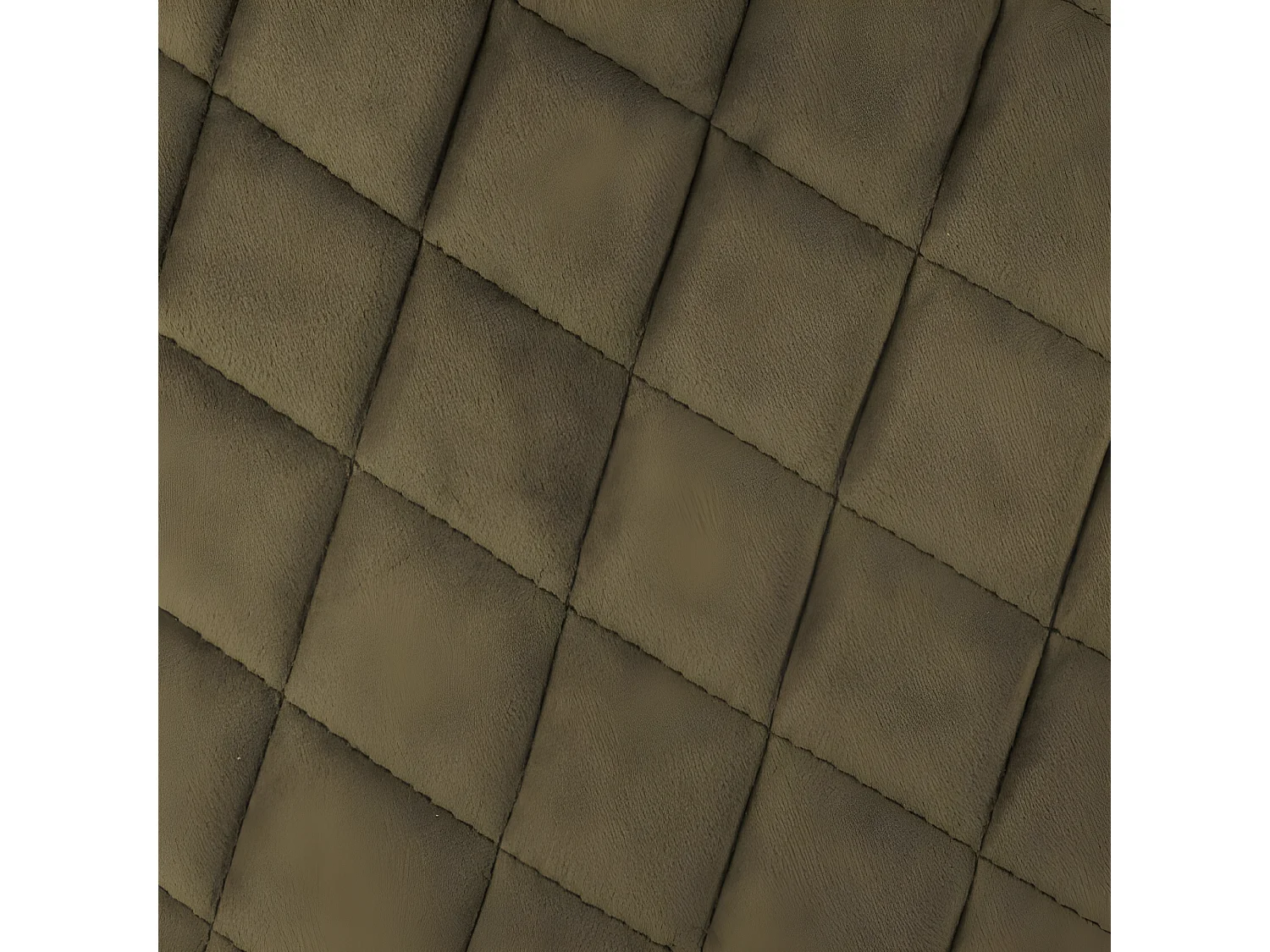 Eetkamerstoel van Khaki Groen Fluweel met Zwarte Metalen Poten