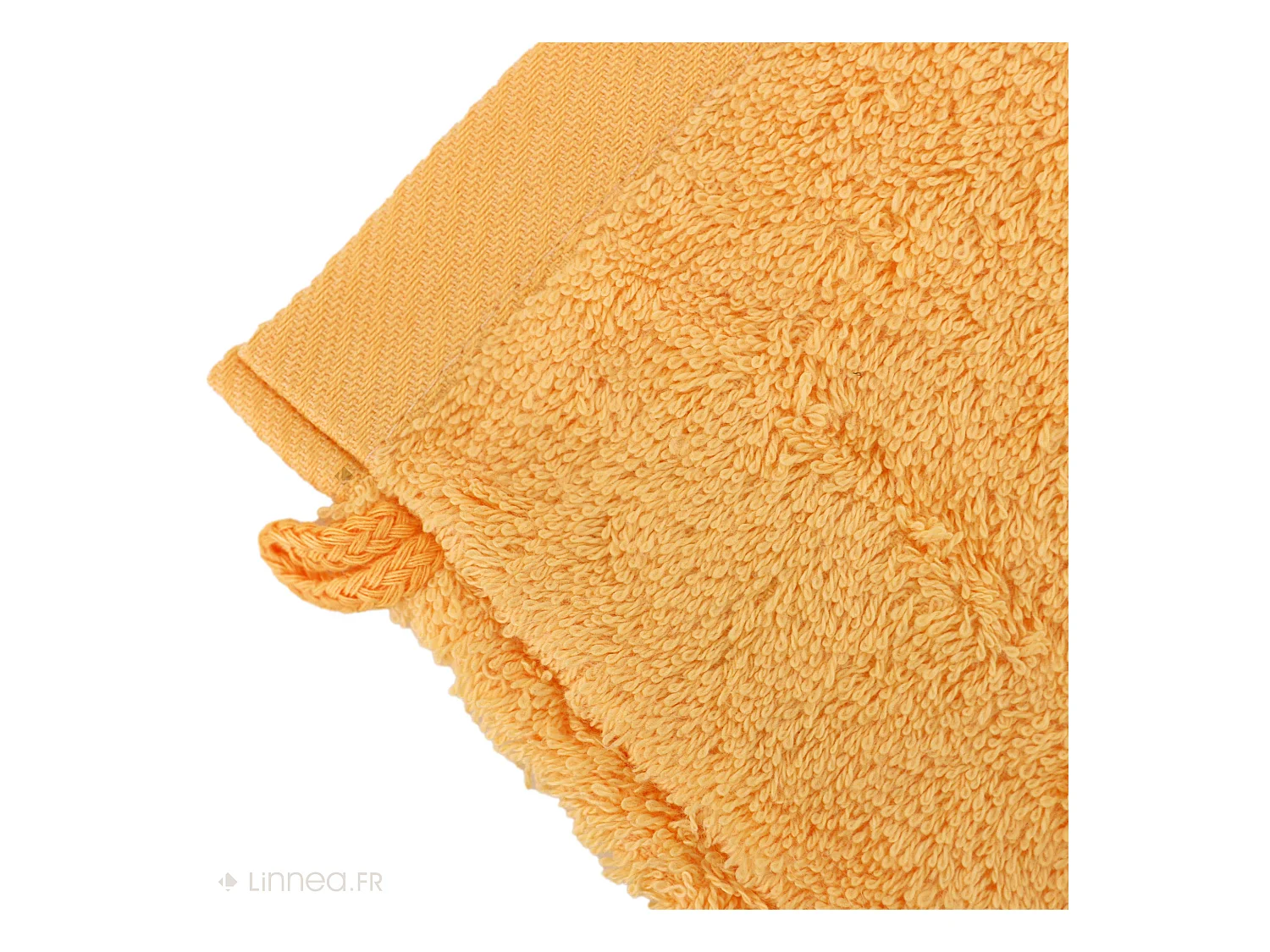 Lot de 2 gants de toilette 16x21 cm coton peigné ALBA vanille