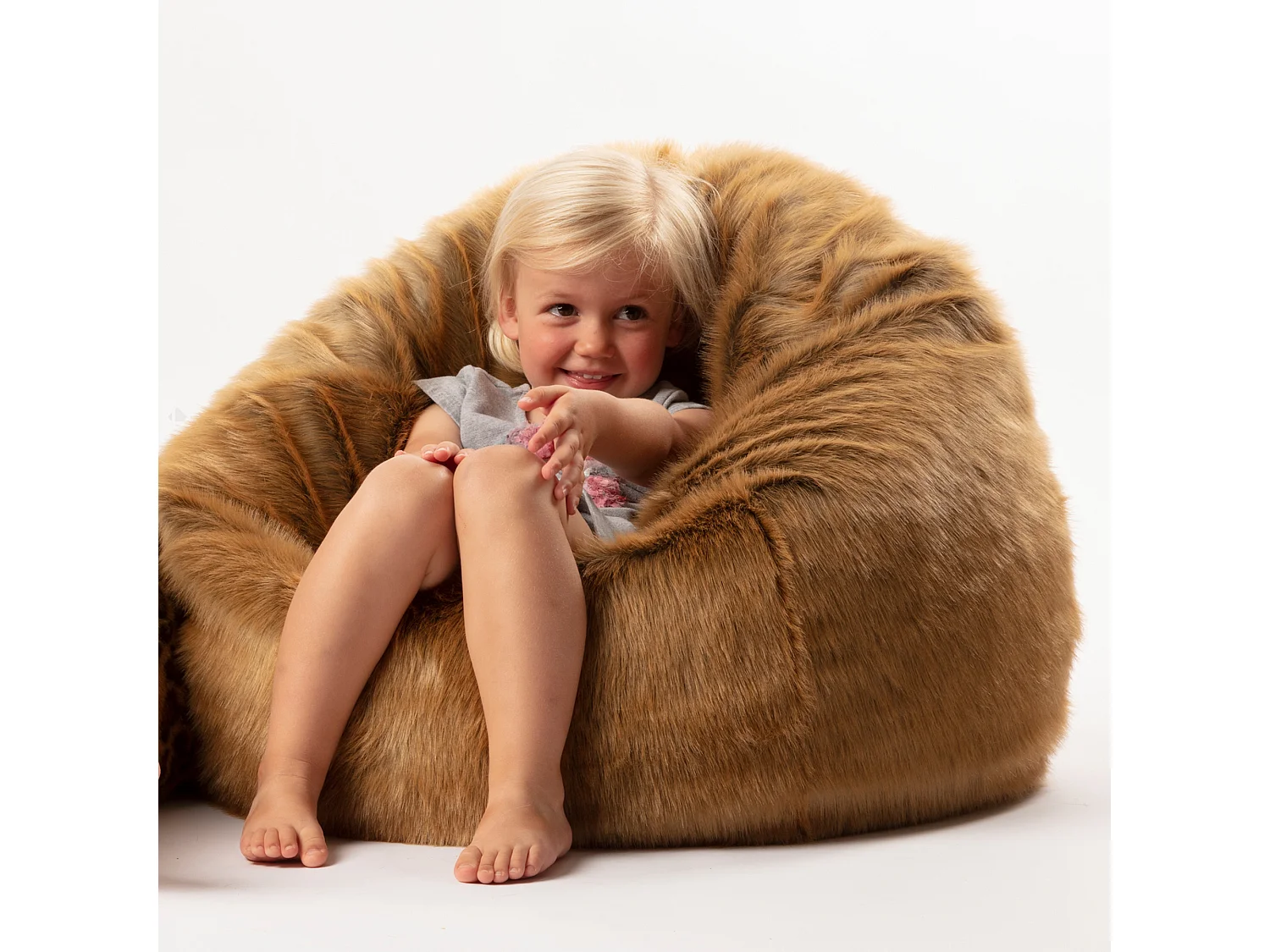 Pouf en peluche Lièvre Brun Lewis avec remplissage