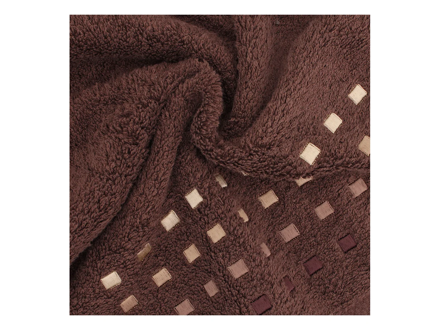 Serviette de toilette 50x100 cm PURE SQUARES Marron 550 g/m2