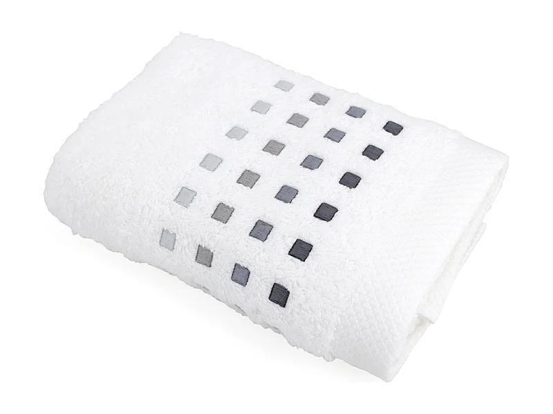 Serviette de toilette 50x100 cm PURE SQUARES Blanc 550 g/m2