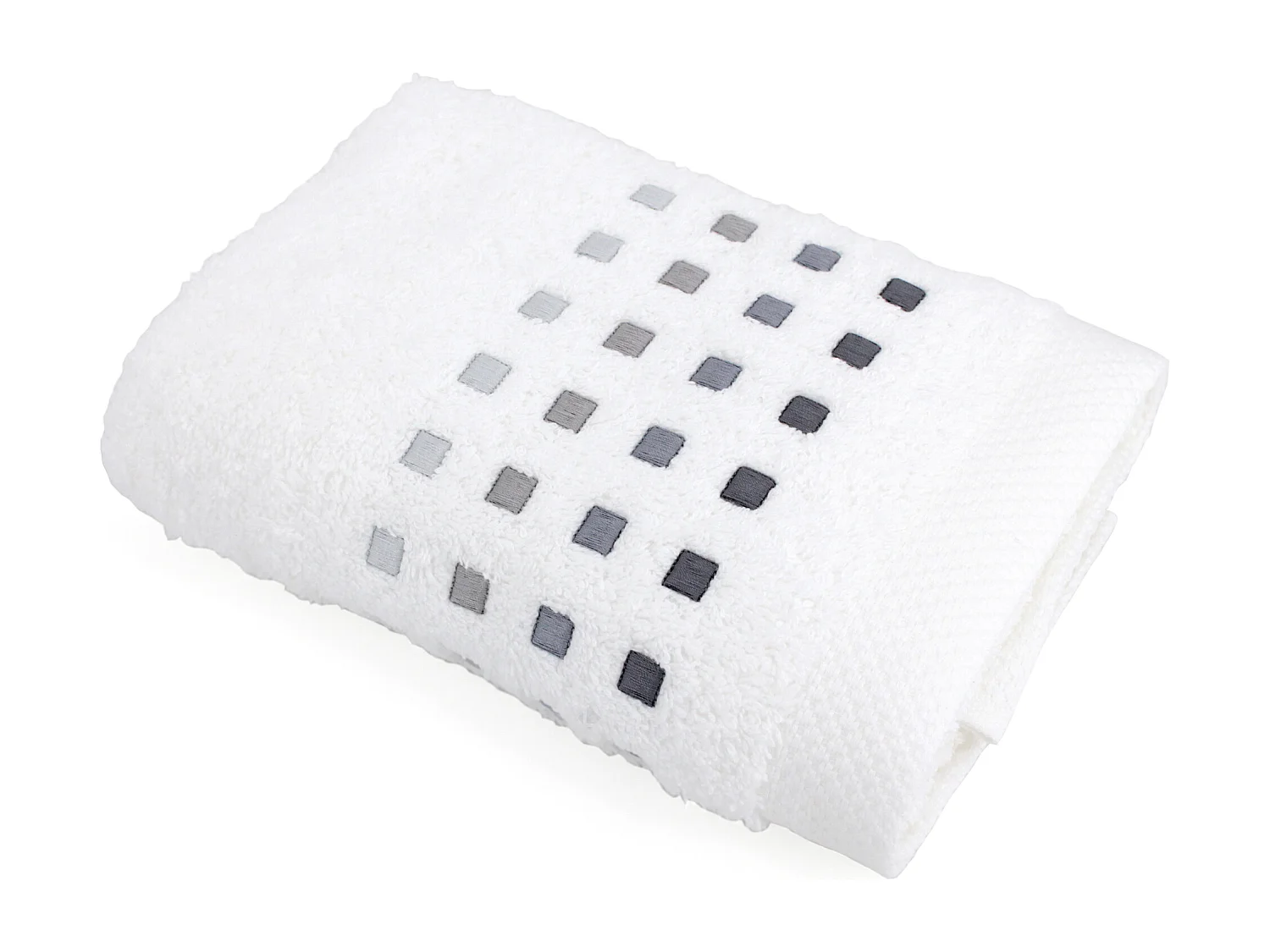 Serviette de toilette 50x100 cm PURE SQUARES Blanc 550 g/m2