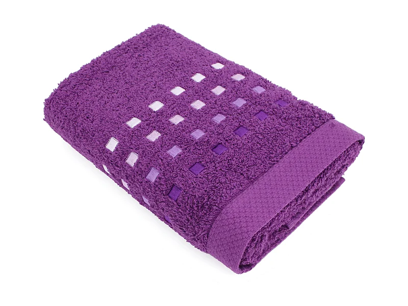 Serviette de toilette 50x100 cm PURE SQUARES Violet 550 g/m2