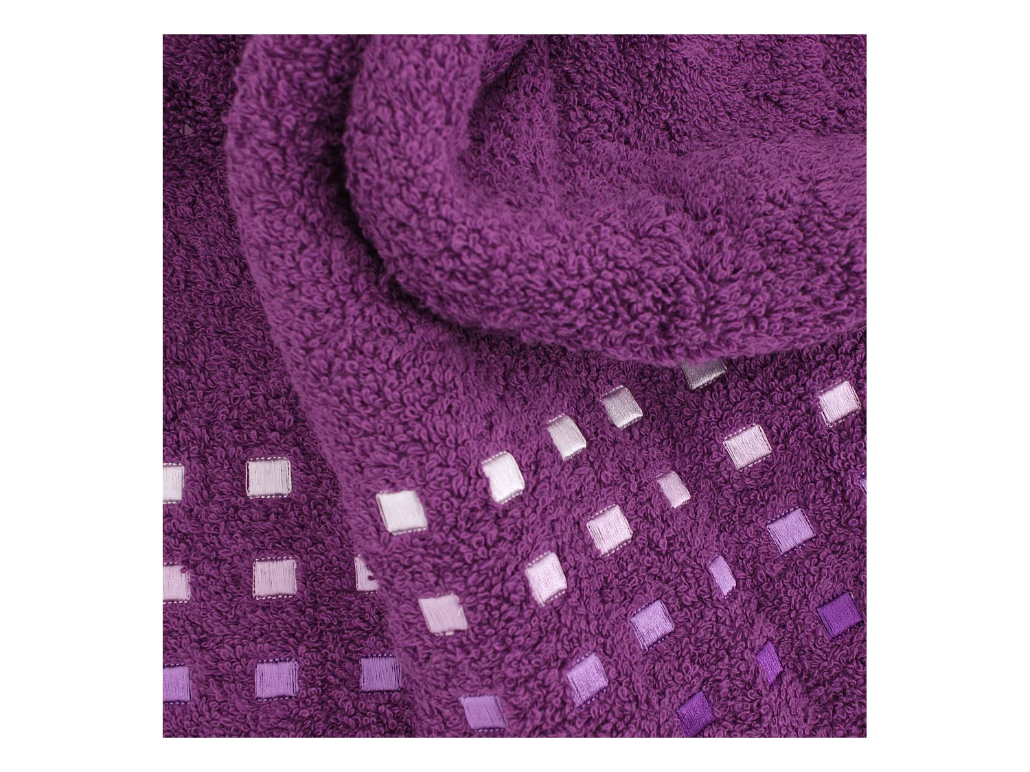 Serviette de toilette 50x100 cm PURE SQUARES Violet 550 g/m2