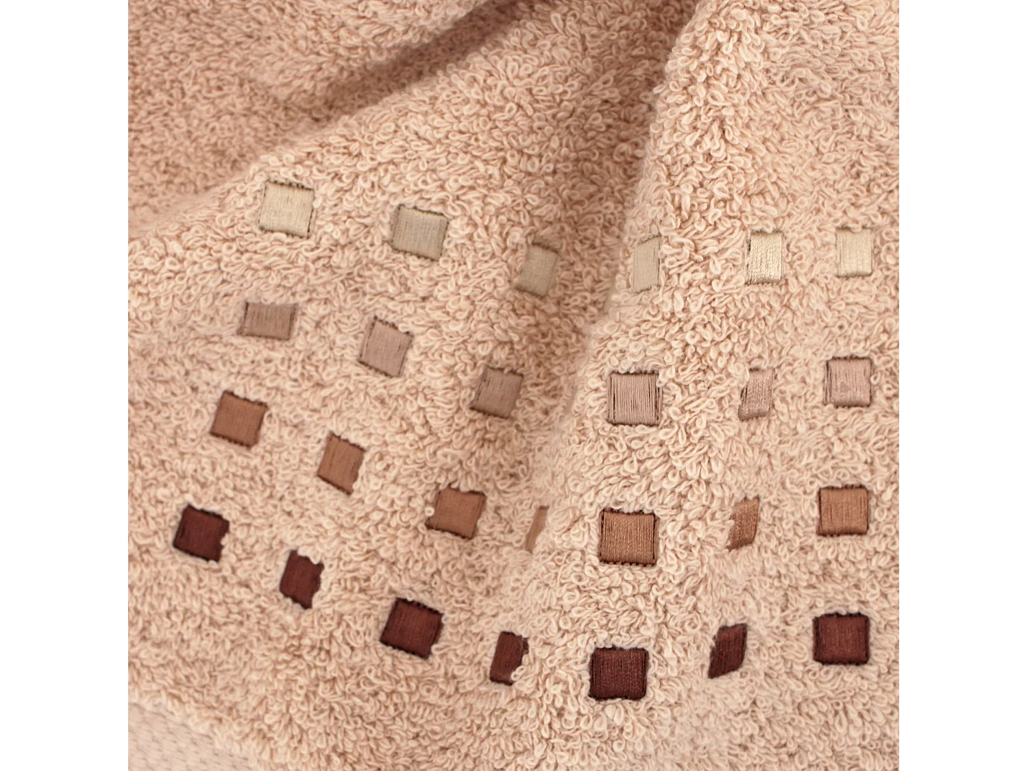 Serviette de toilette 50x100 cm PURE SQUARES Ecru 550 g/m2