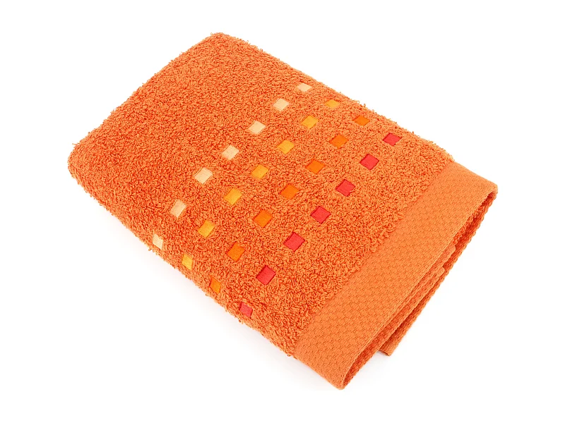 Serviette de toilette 50x100 cm coton 550 g/m2 PURE PRIMAVERA Orange Butane