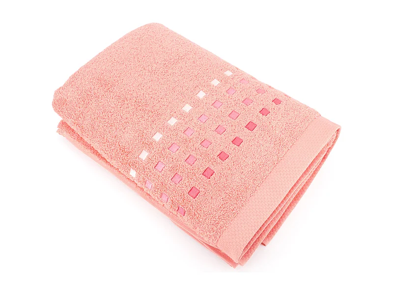 Drap de bain 100x150 cm coton 550 g/m2 PURE PRIMAVERA rose Saumon