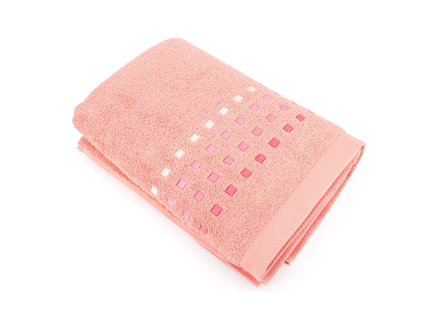Drap de bain 100x150 cm coton 550 g/m2 PURE PRIMAVERA rose Saumon