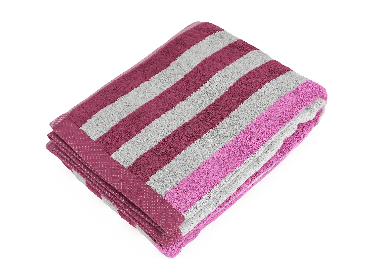 Drap de bain 100x150 cm PURE STRIPES rose lavande