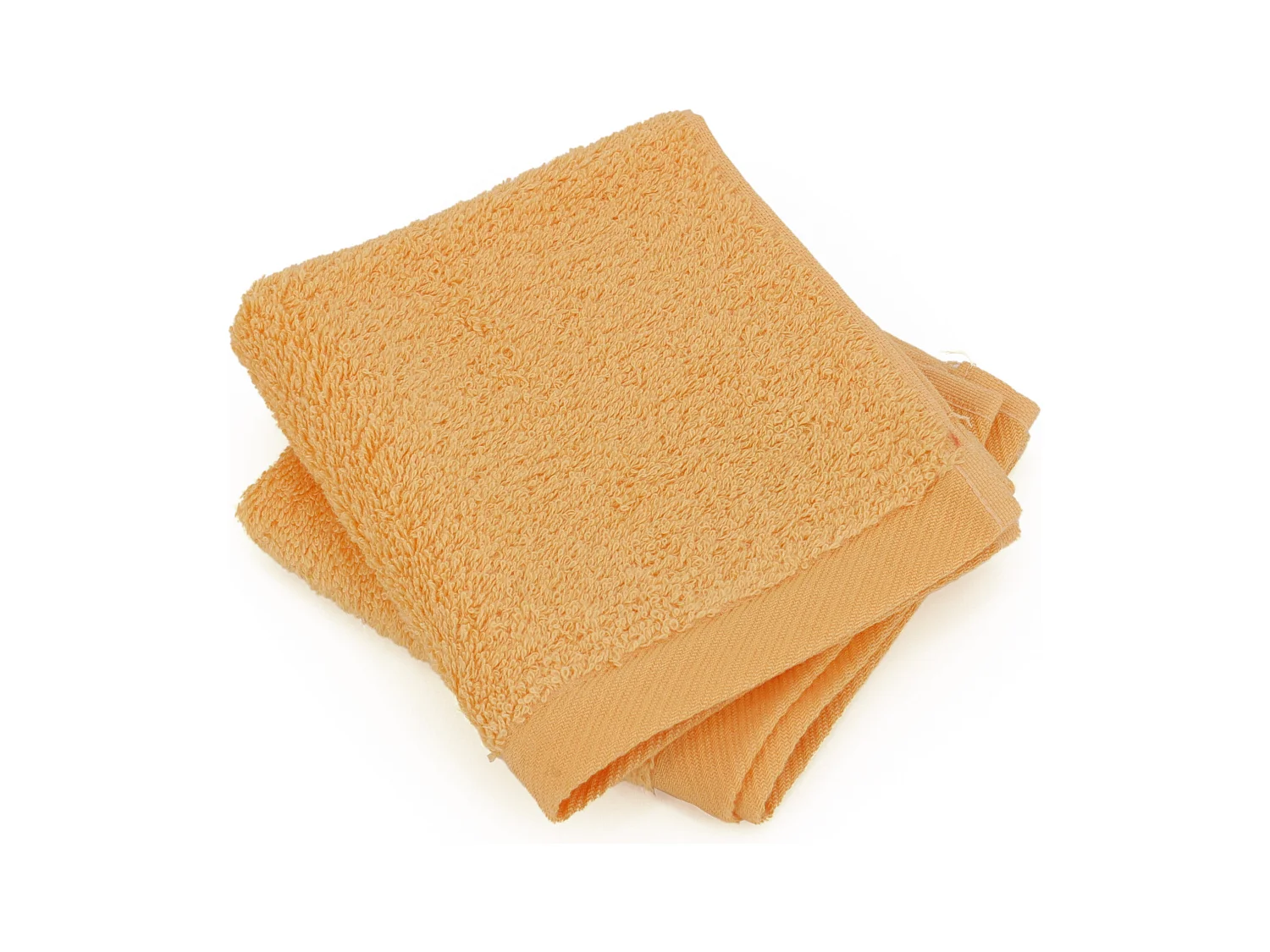 Lot de 2 serviettes invité 30x30 cm coton peigné ALBA vanille