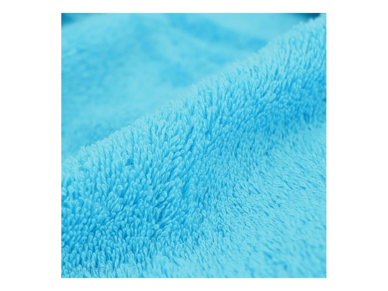 Lot de 2 serviettes invité 30x30 cm coton peigné ALBA bleu océan