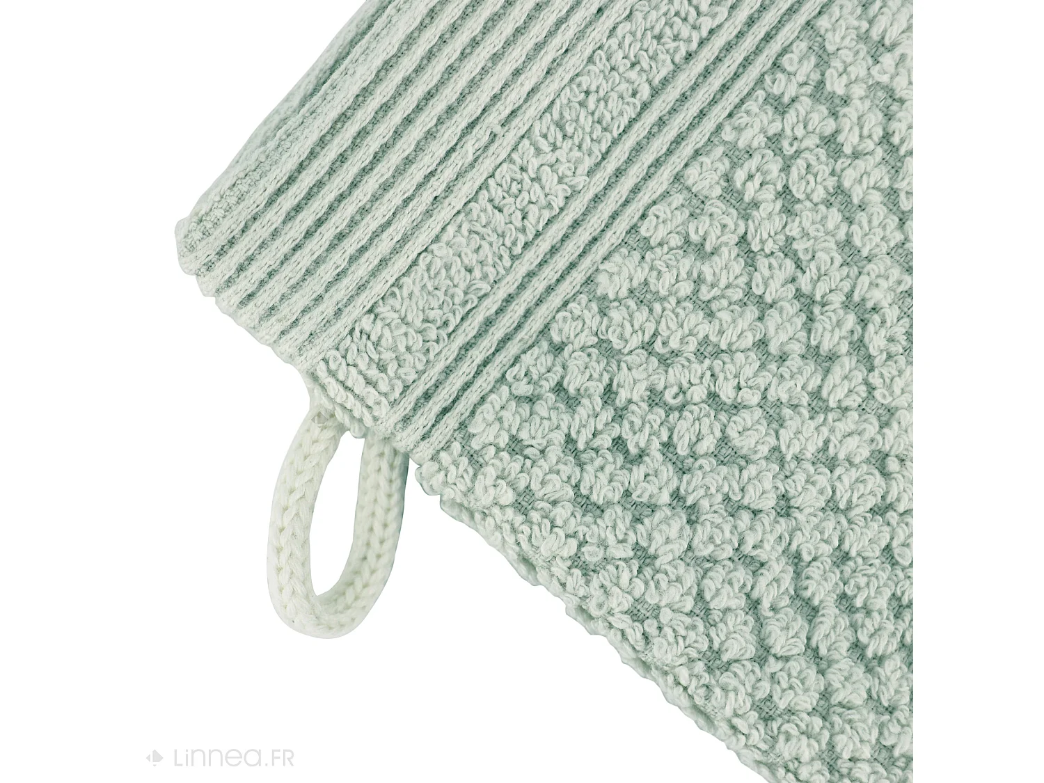 Lot de 2 gants de toilette 16x21 cm DUNE céladon