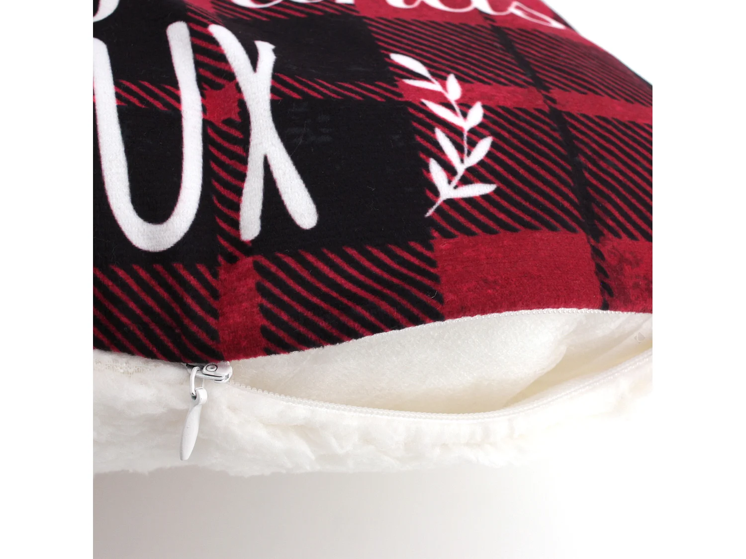 Coussin 40X40 cm COSY FRILEUX rouge/blanc