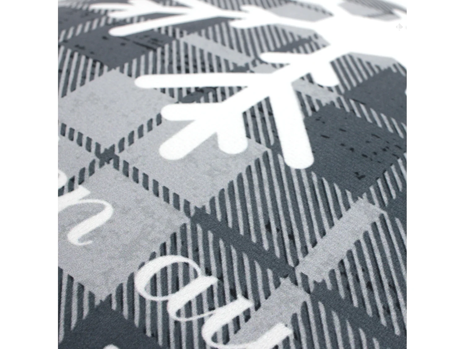 Coussin 40X40 cm COSY CHAUD gris/blanc