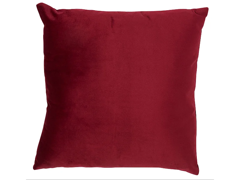 Coussin carré velours rouge Maya 45x45