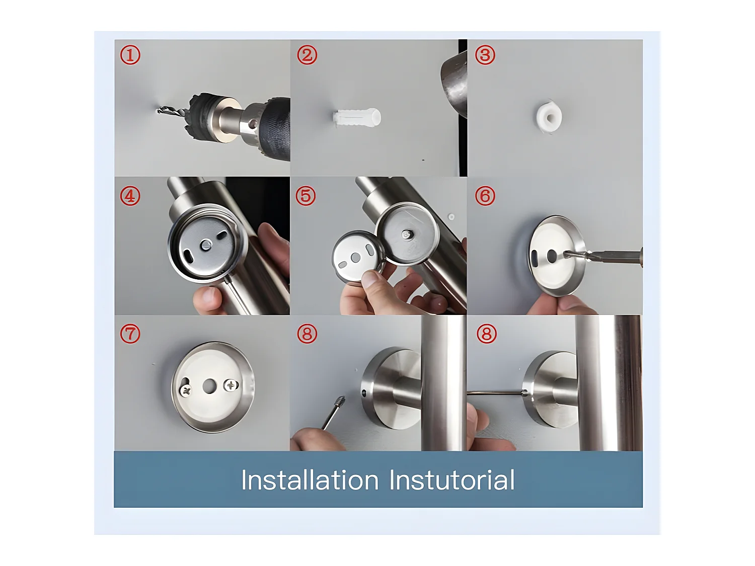 Pack accessoires salle de bain CHARLES chromé   3 crochets + 1 porte-serviette + 1 porte rouleau