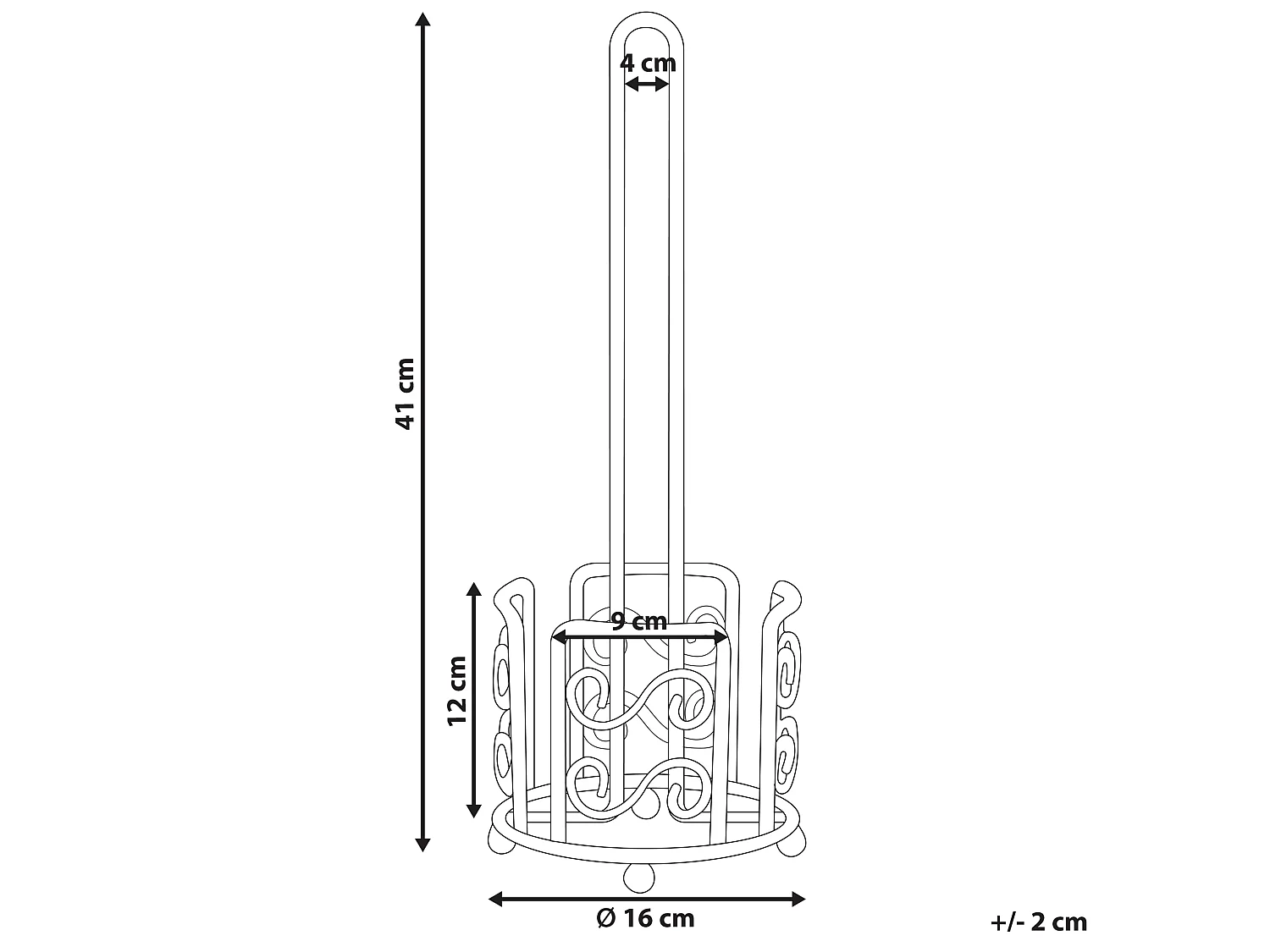 Porta-rolos para papel higiénico MANDI Metal Cinzento