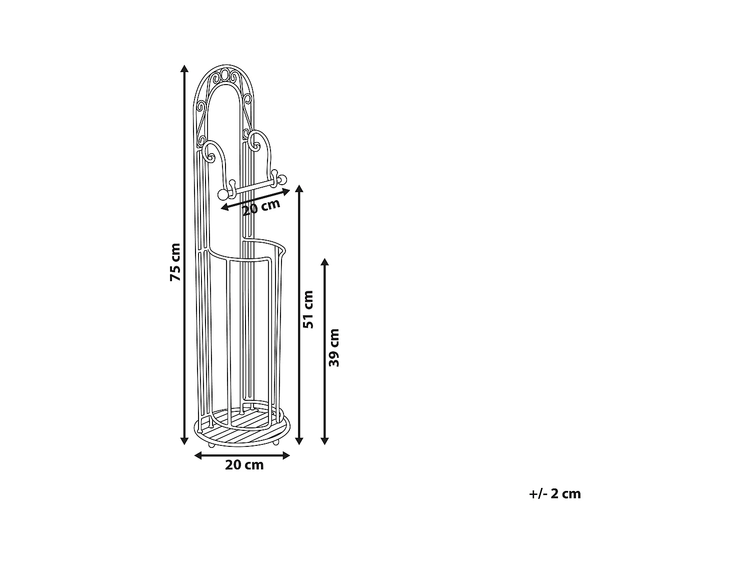 Toiletrol- en toiletborstelhouder TEMUCO Metaal Wit