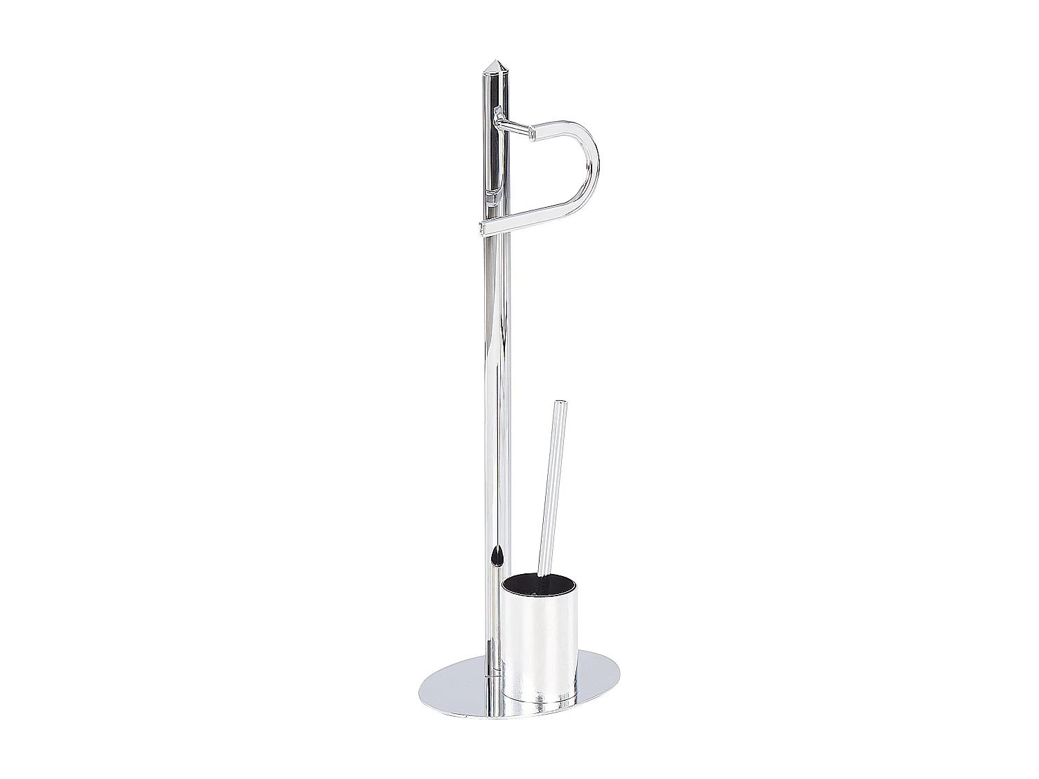 Toiletrol- en toiletborstelhouder SARTO Metaal Zilver