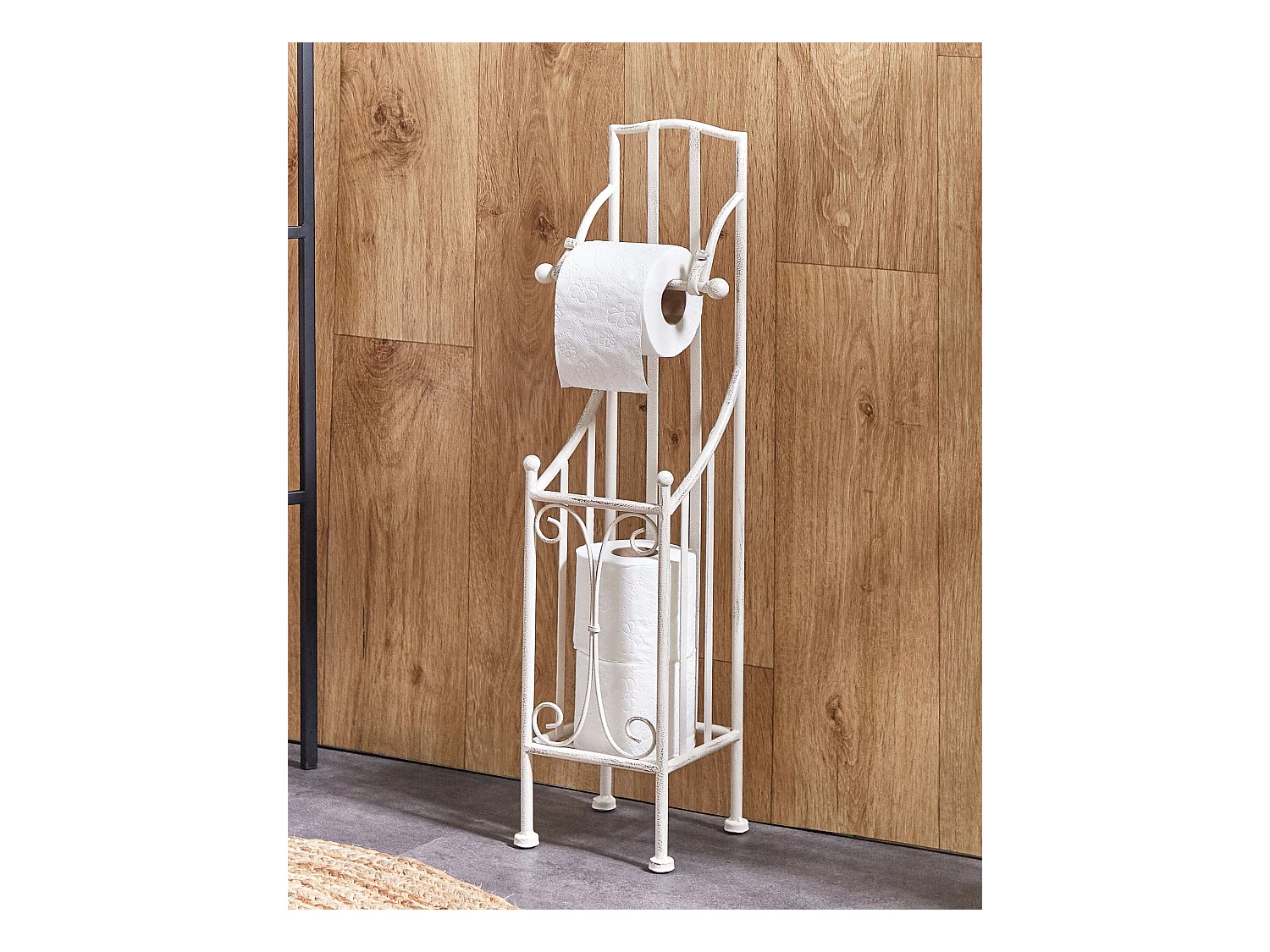 Portarrollos de baño BRISA Metal Blanco