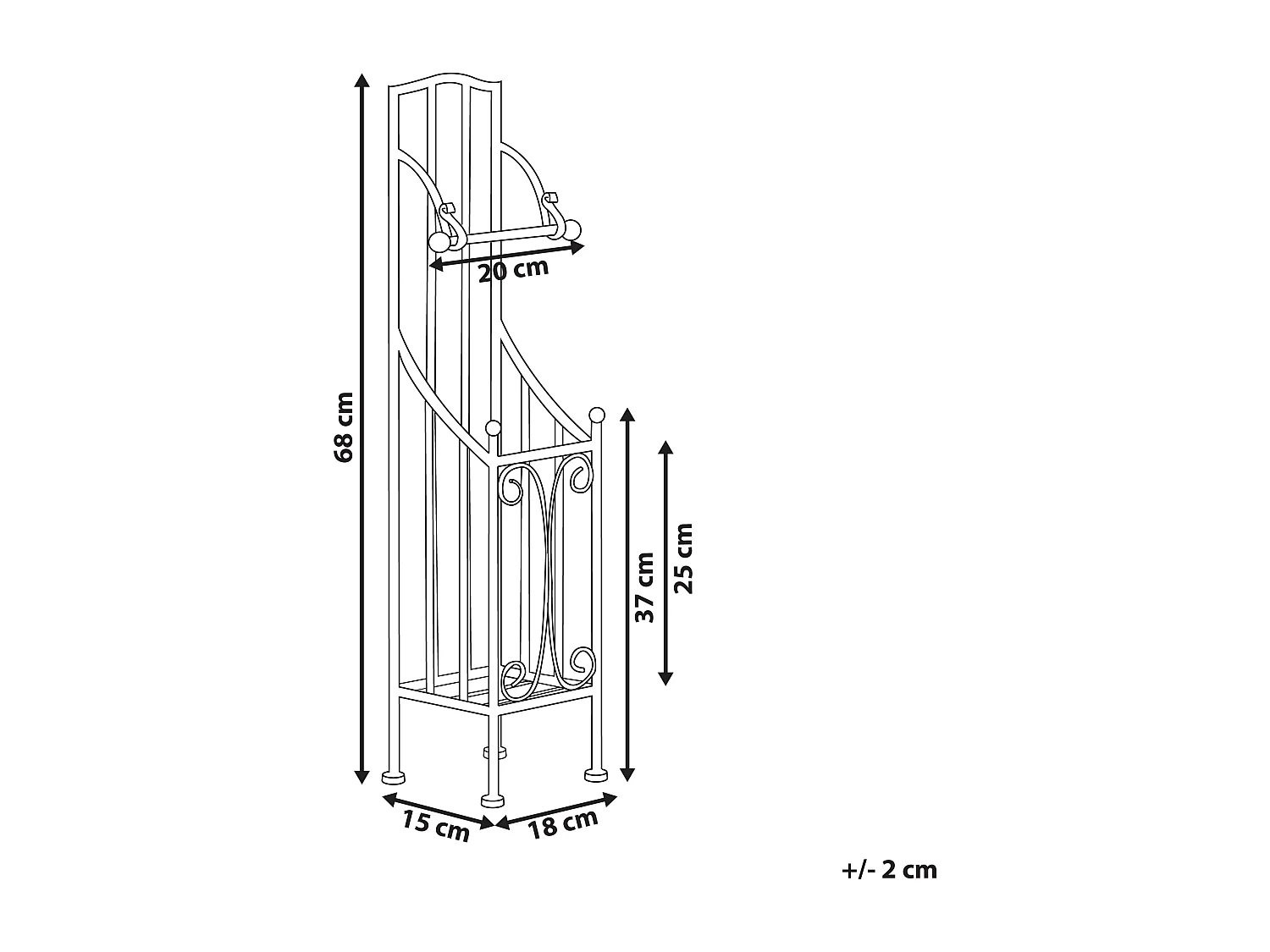 Porte-papier toilette BRISA Métal Blanc