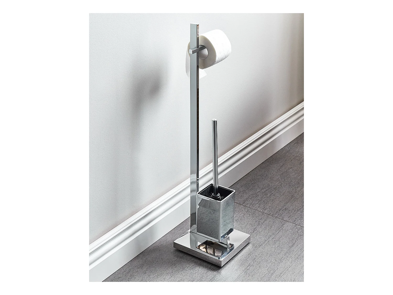 Porte-papier et porte-brosse ULAPES Métal Argenté