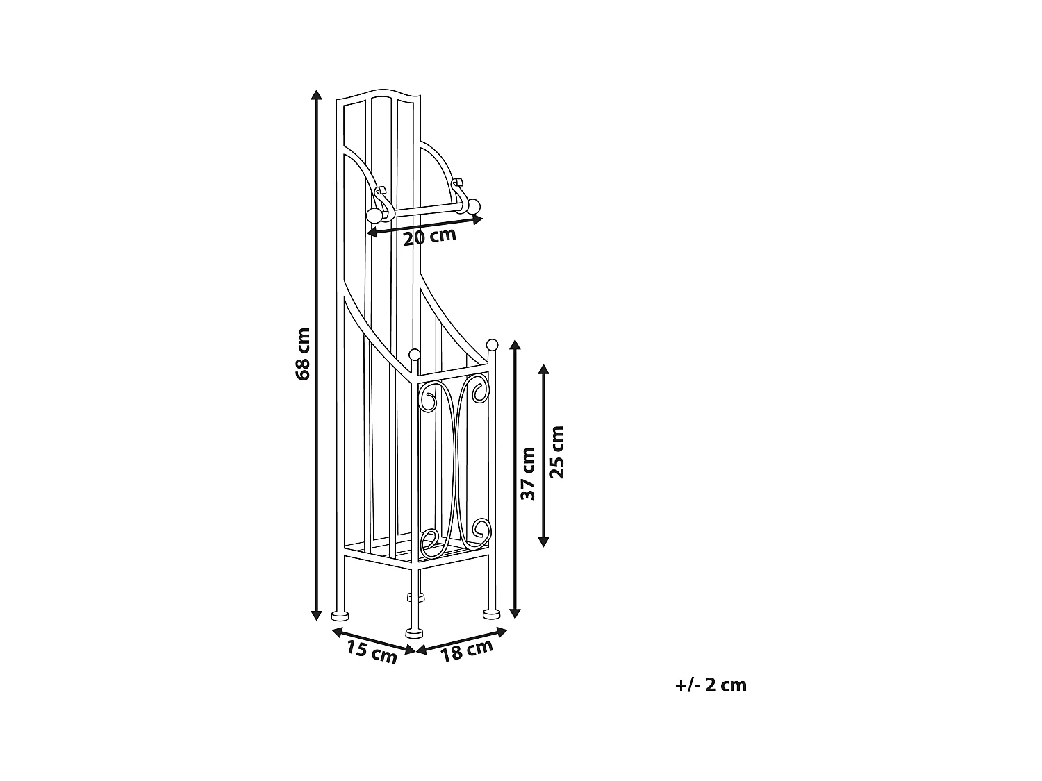 Porte-papier toilette BRISA Métal Noir