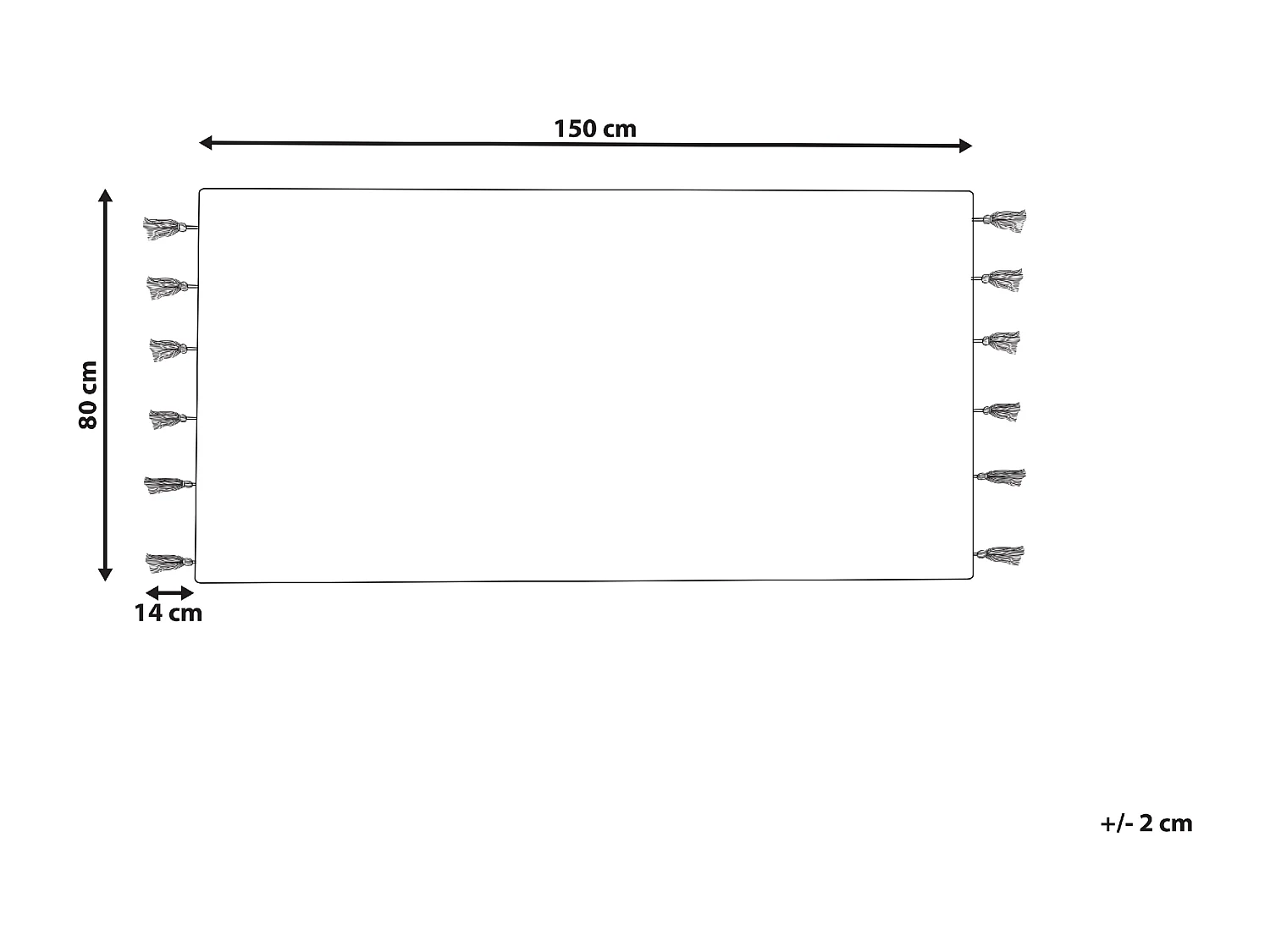 Tapis enfant CAVUS Blanc 80 x 150 cm Coton