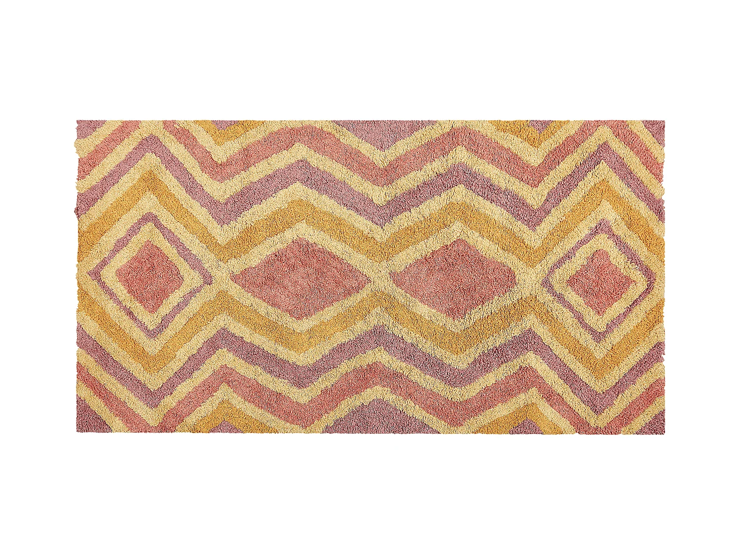 Teppich Baumwolle mit Muster bunt 80 x 150 cm Boho Canakkale