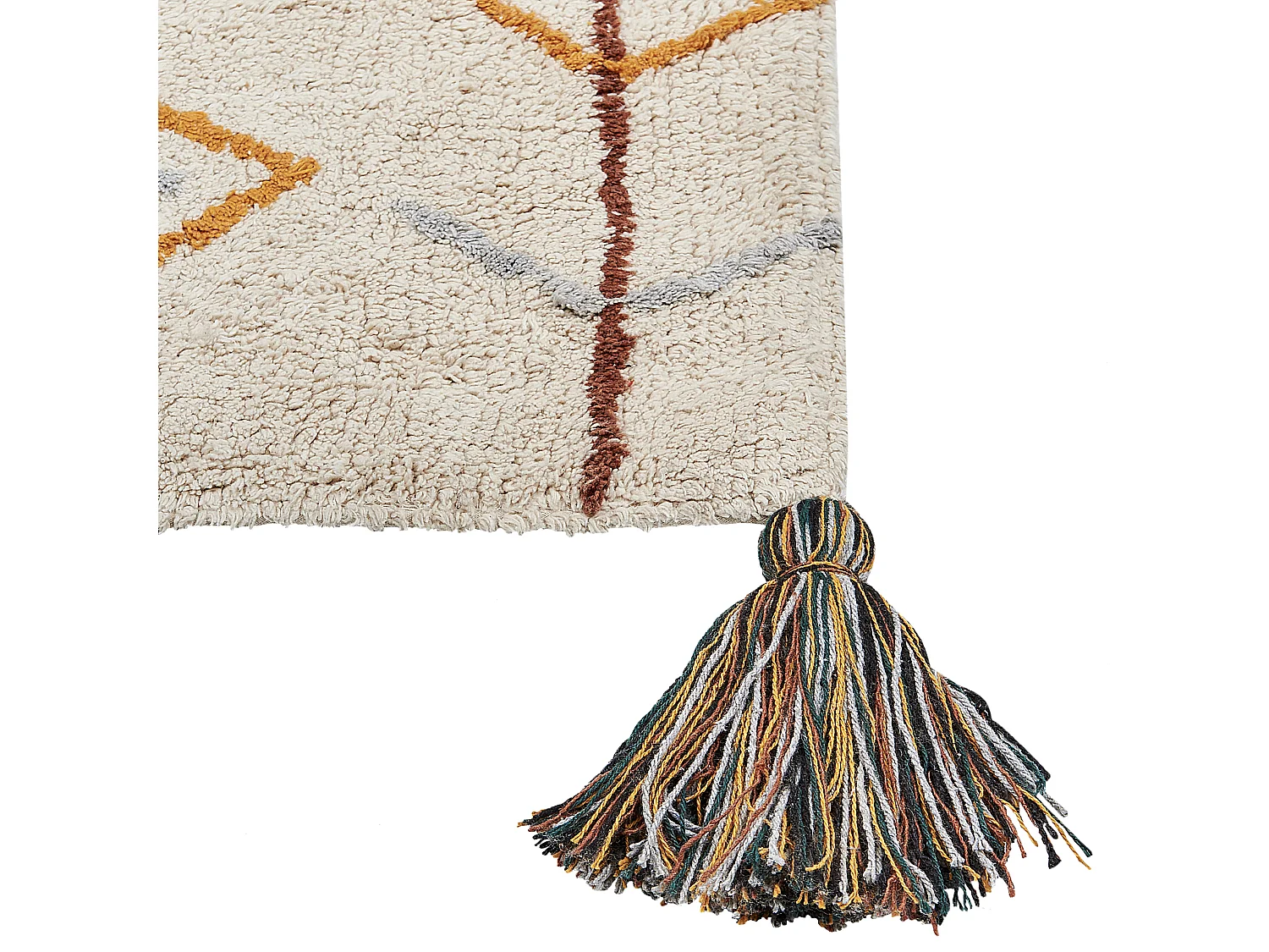 Vloerkleed katoen beige 160 x 230 cm BOLAY