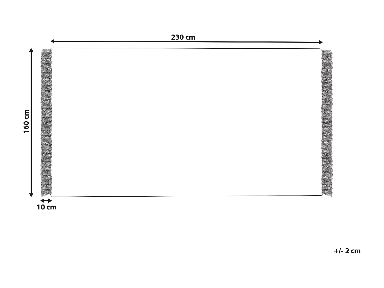 Vloerkleed katoen beige/zwart 160 x 230 cm BOZKIR
