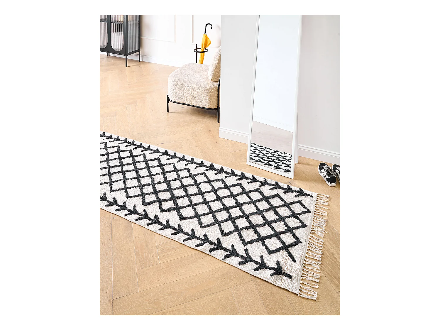 Tapis BOZKIR Beige 80 x 230 cm Coton