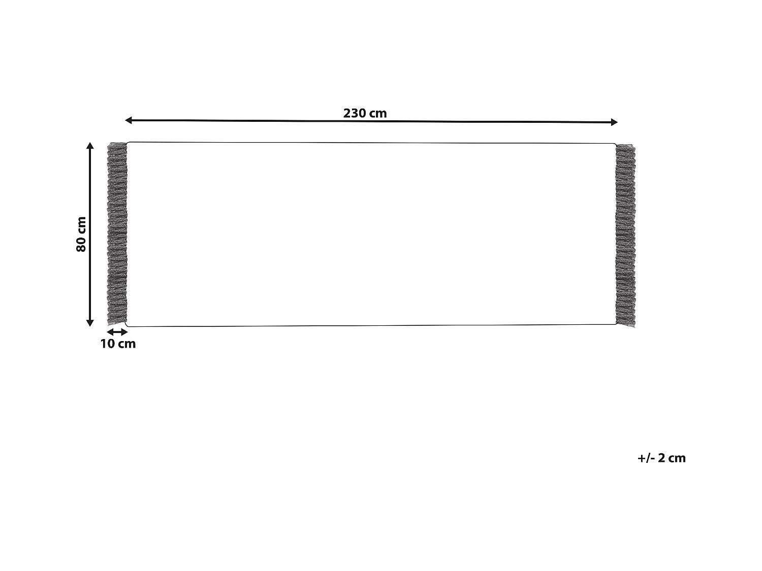 Tapis BOZKIR Beige 80 x 230 cm Coton