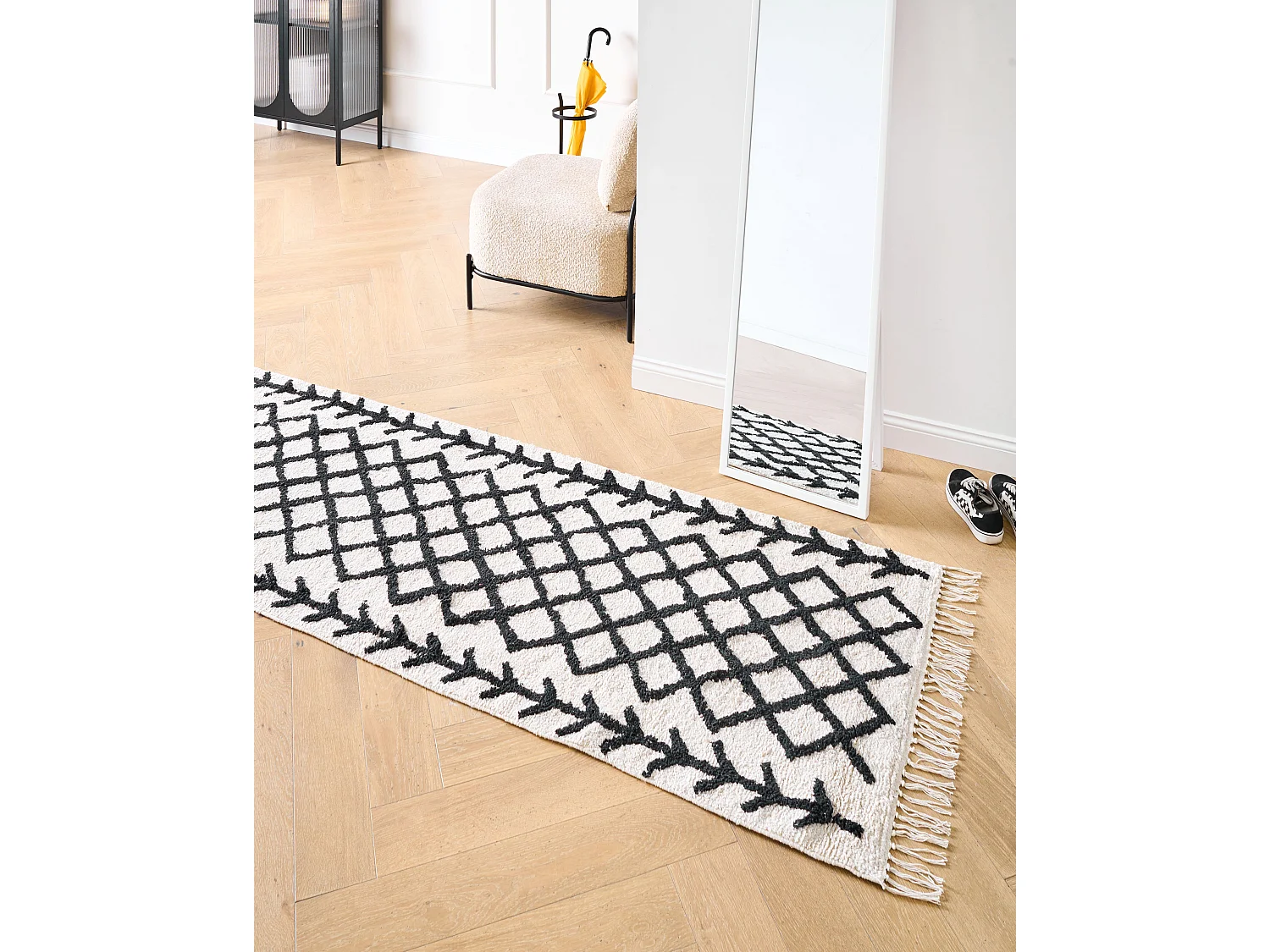 Tapis BOZKIR Beige 80 x 230 cm Coton