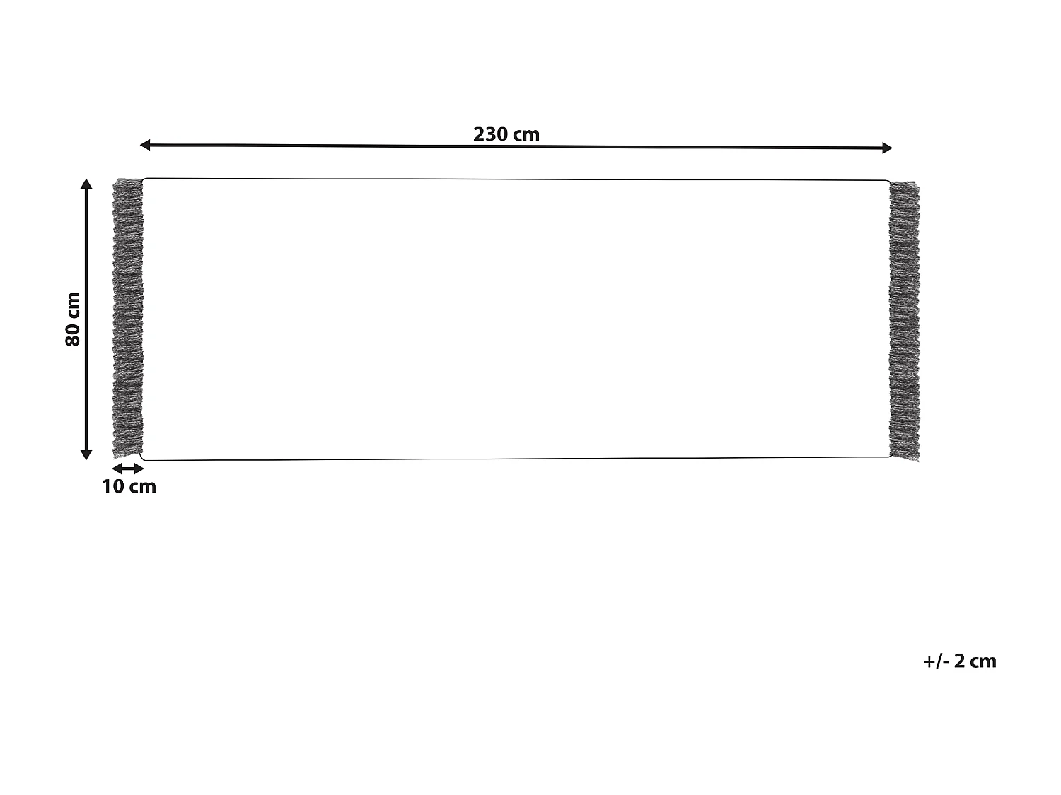 Tapis BOZKIR Beige 80 x 230 cm Coton