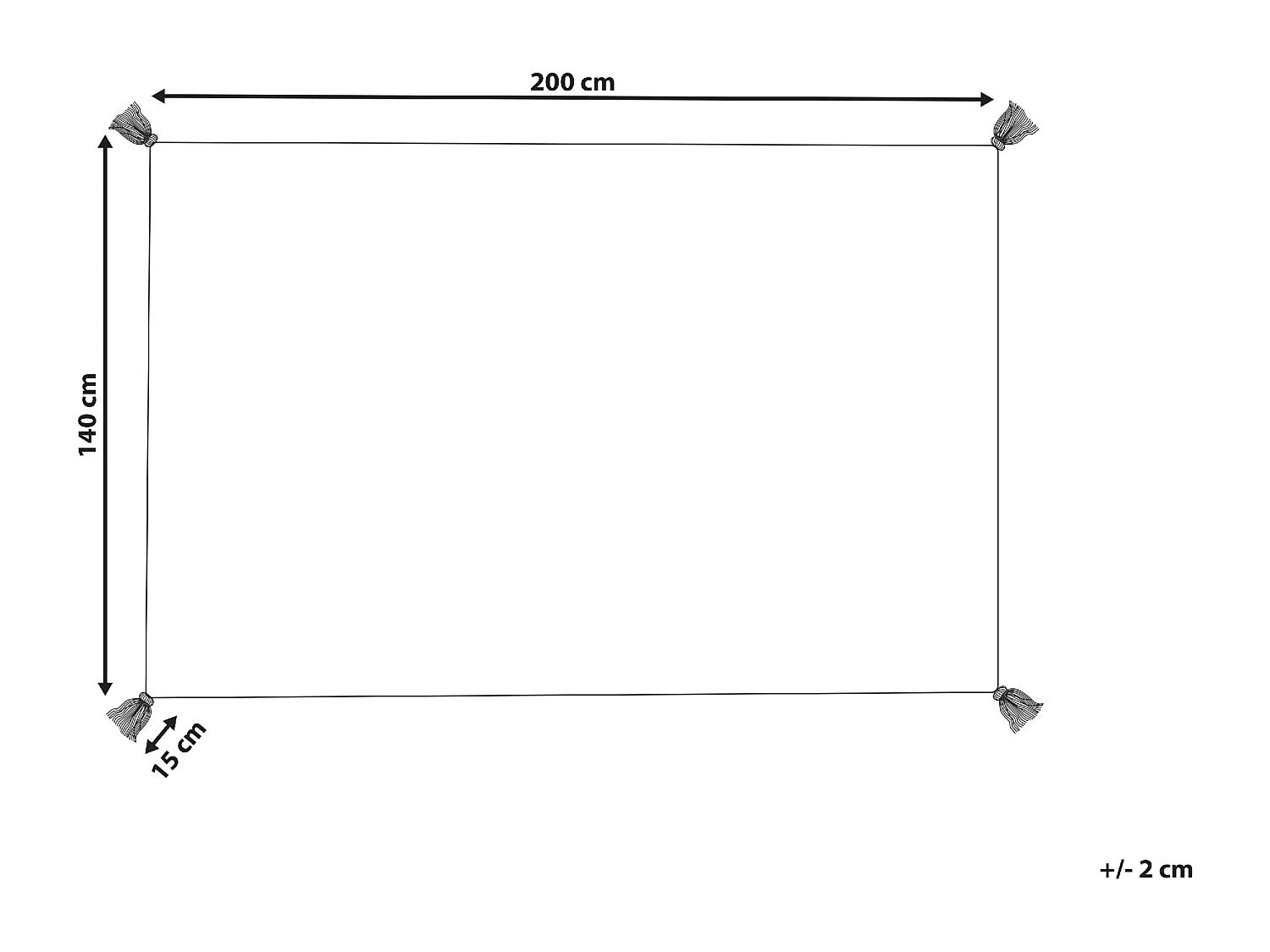 Vloerkleed katoen beige 140 x 200 cm BOLAY