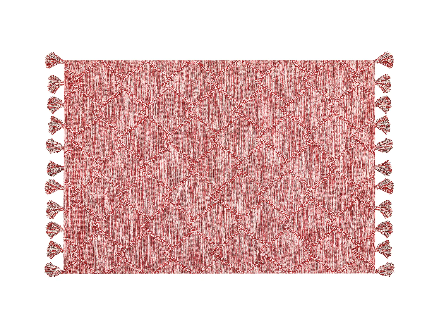 Vloerkleed katoen rood 140 x 200 cm NIGDE